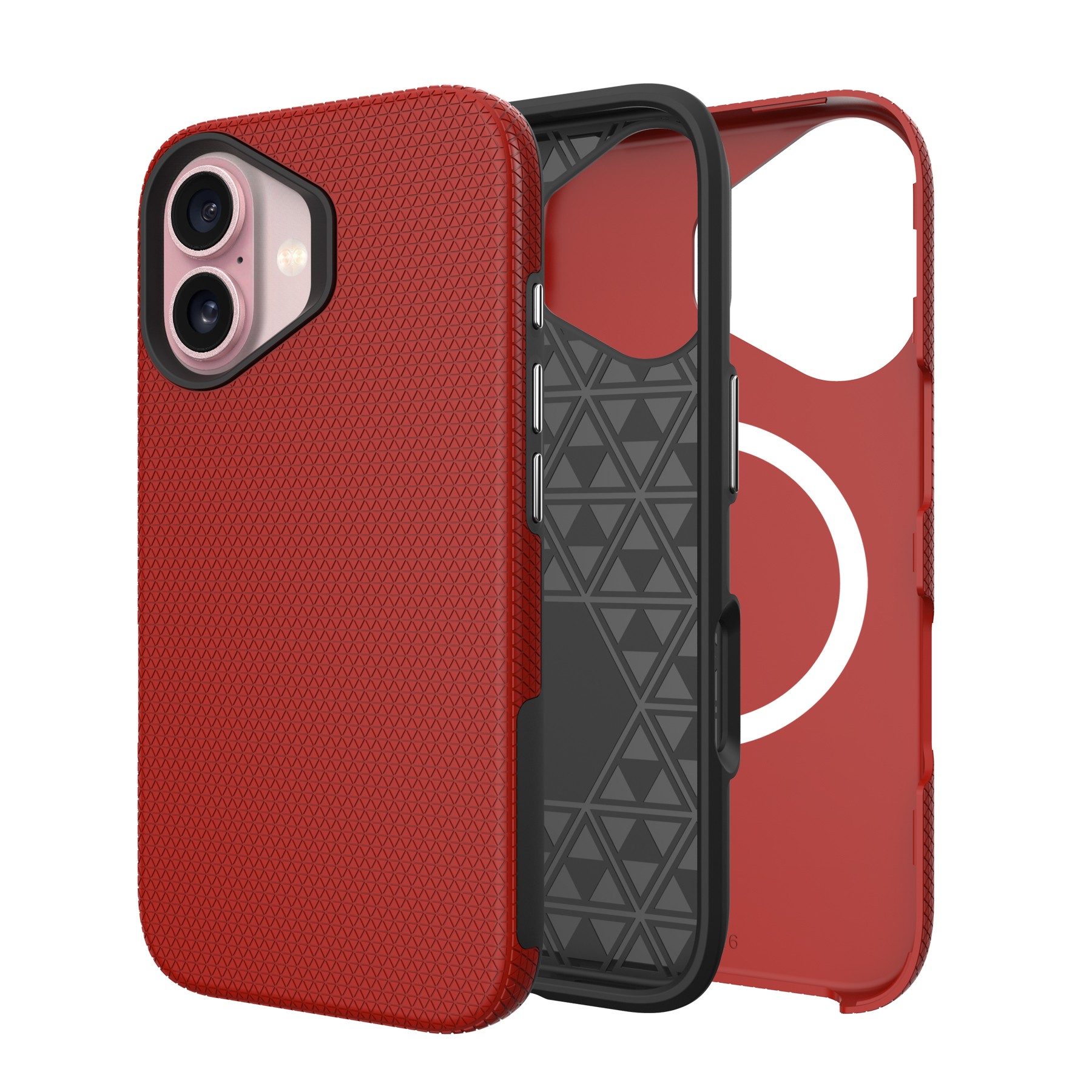 Dėklas Perfectionists Triangle Mag Case Apple iPhone 11 raudonas
