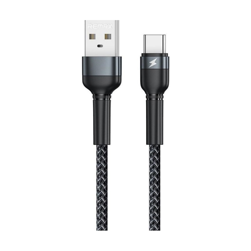 USB kabelis Remax RC-124a USB-A to USB-C 1.0m juodas