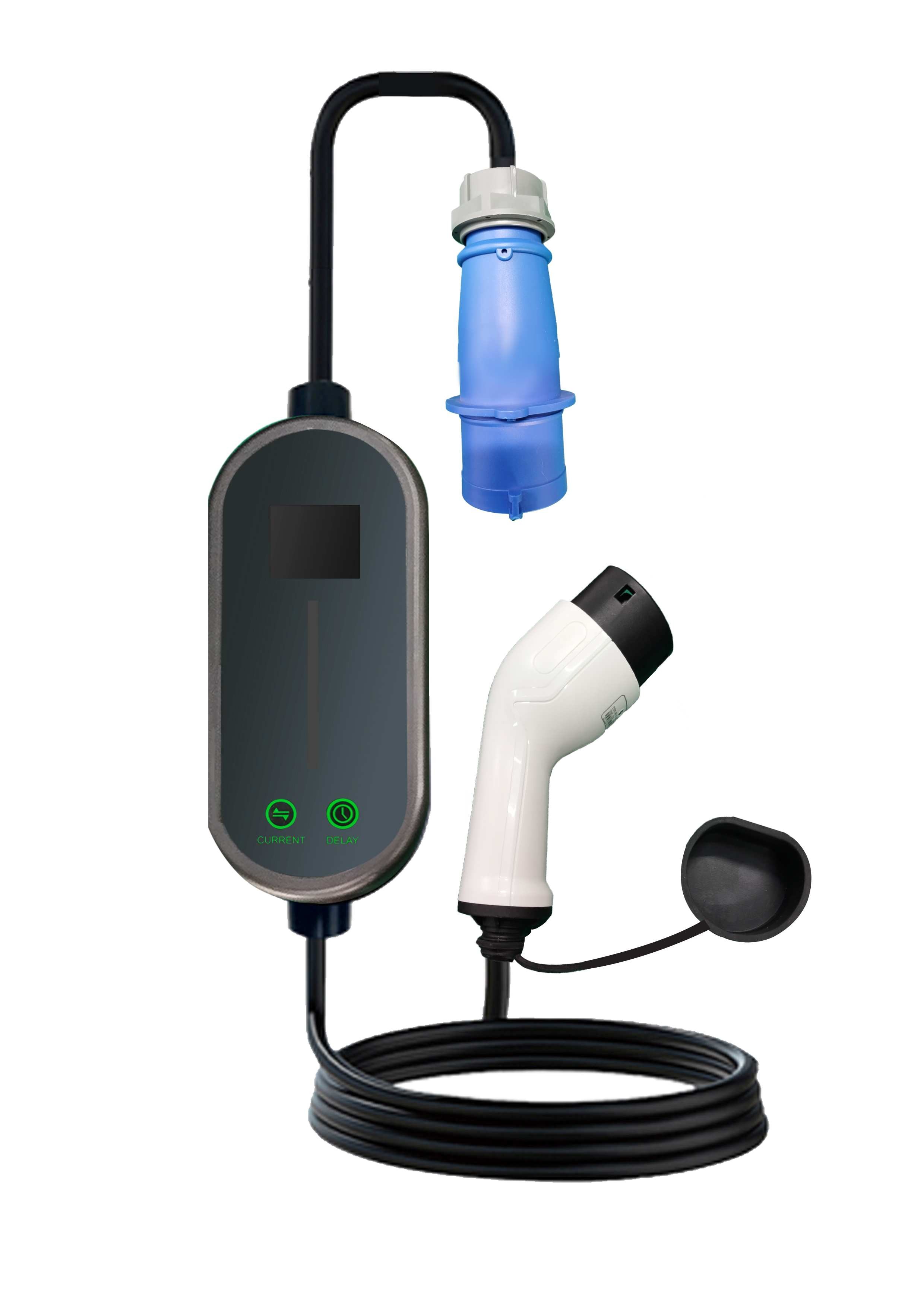 Elektromobilių įkroviklis Reach PEVC7 1 fazė Type2 32A 7kW 5.0m