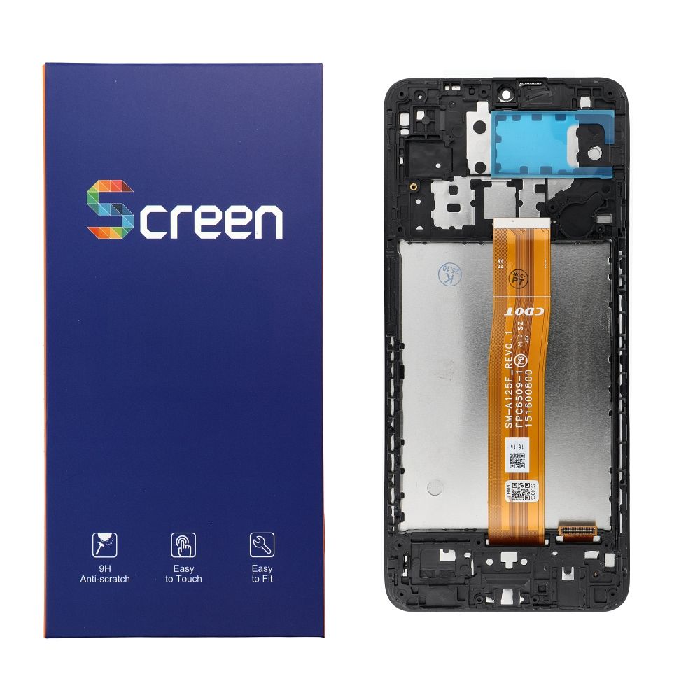 OG LCD ekranas SAMSUNG 12S A127 F/U/M OEM su rėmeliu