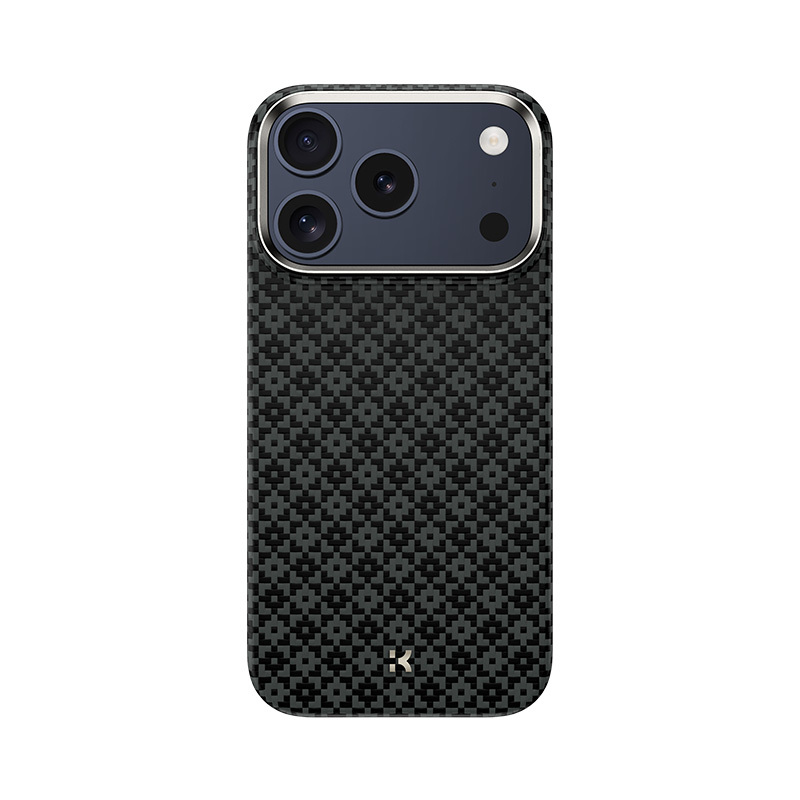 "Benks" magnetinis šarvas "Air Armor Grid Kevlar Case Metal Frame 600D (B070) for Iphone 17 Pro Max black
