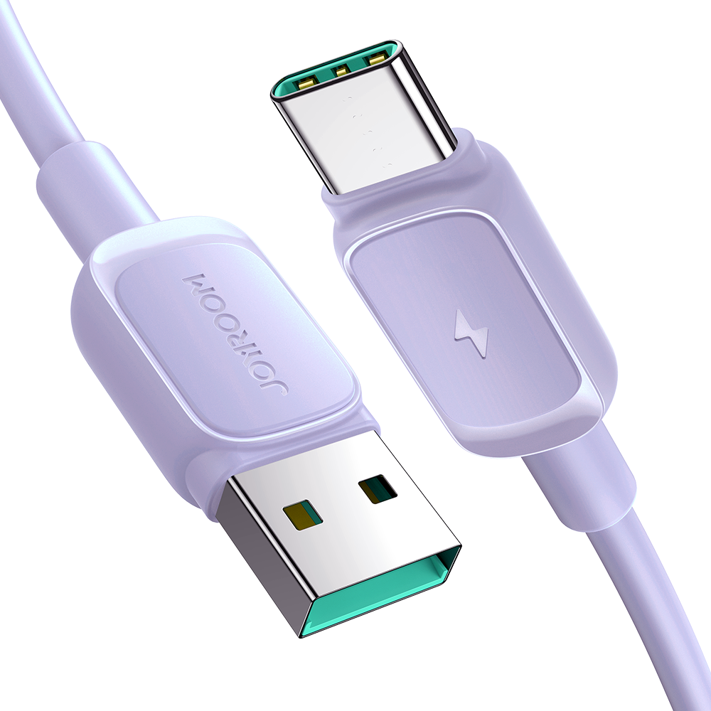 Joyroom Multi-Color Series A14 USB-A / USB-C 3A 1.2 m kabelis - violetinis