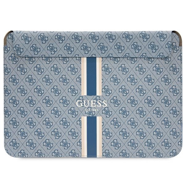 Guess 4G Printed Stripes dėklas 16" nešiojamam kompiuteriui - mėlynas