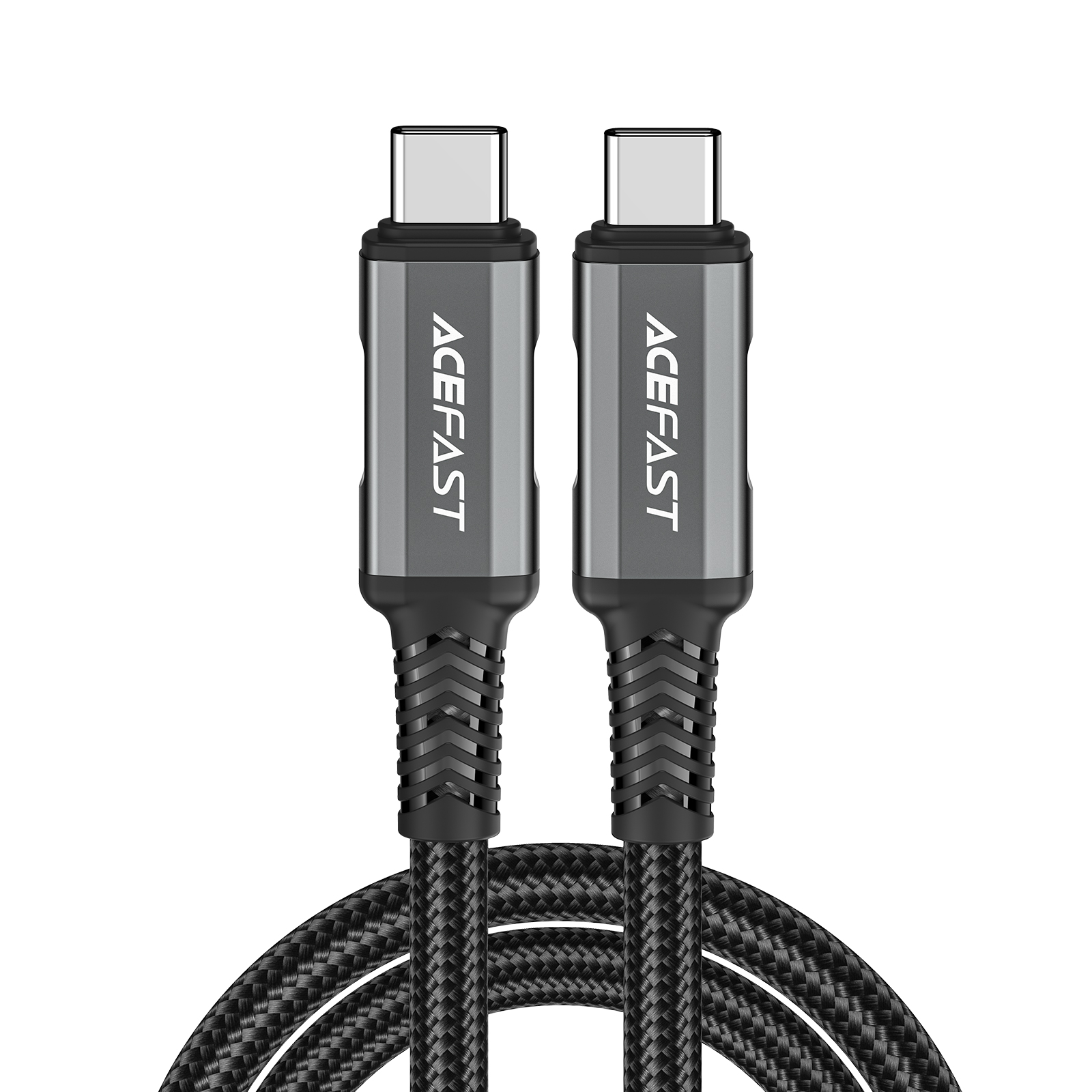 Acefast C1-09 USB-C / USB-C USB4 PD3.1 kabelis 5A 1m - pilkai juodas