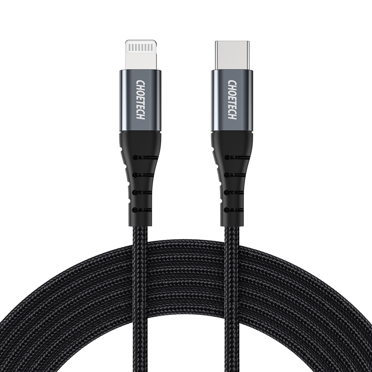 Choetech IP0039 USB-C / Lightning MFi kabelis, 1,2 m ilgio - juodas