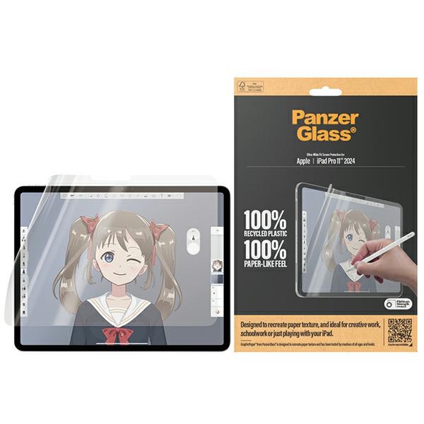 PanzerGlass GraphicPaper antibakterinė plėvelė su atspindžių filtru iPad Pro 11" 2024