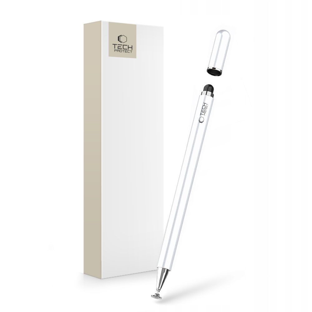 Tech-Protect Charm Stylus - White/Silver