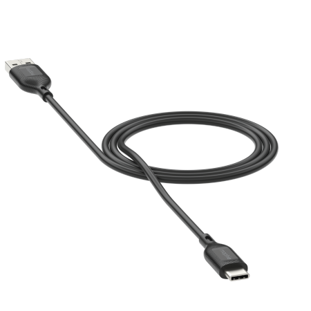 Mophie Charge Essentials USB-A - USB-C kabelis 1m - juodas