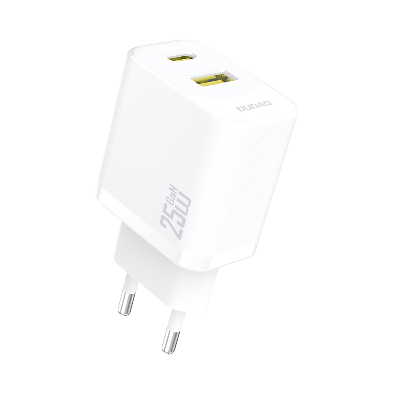 Dudao A26T GaN 25W USB-A, USB-C įkroviklis – baltas
