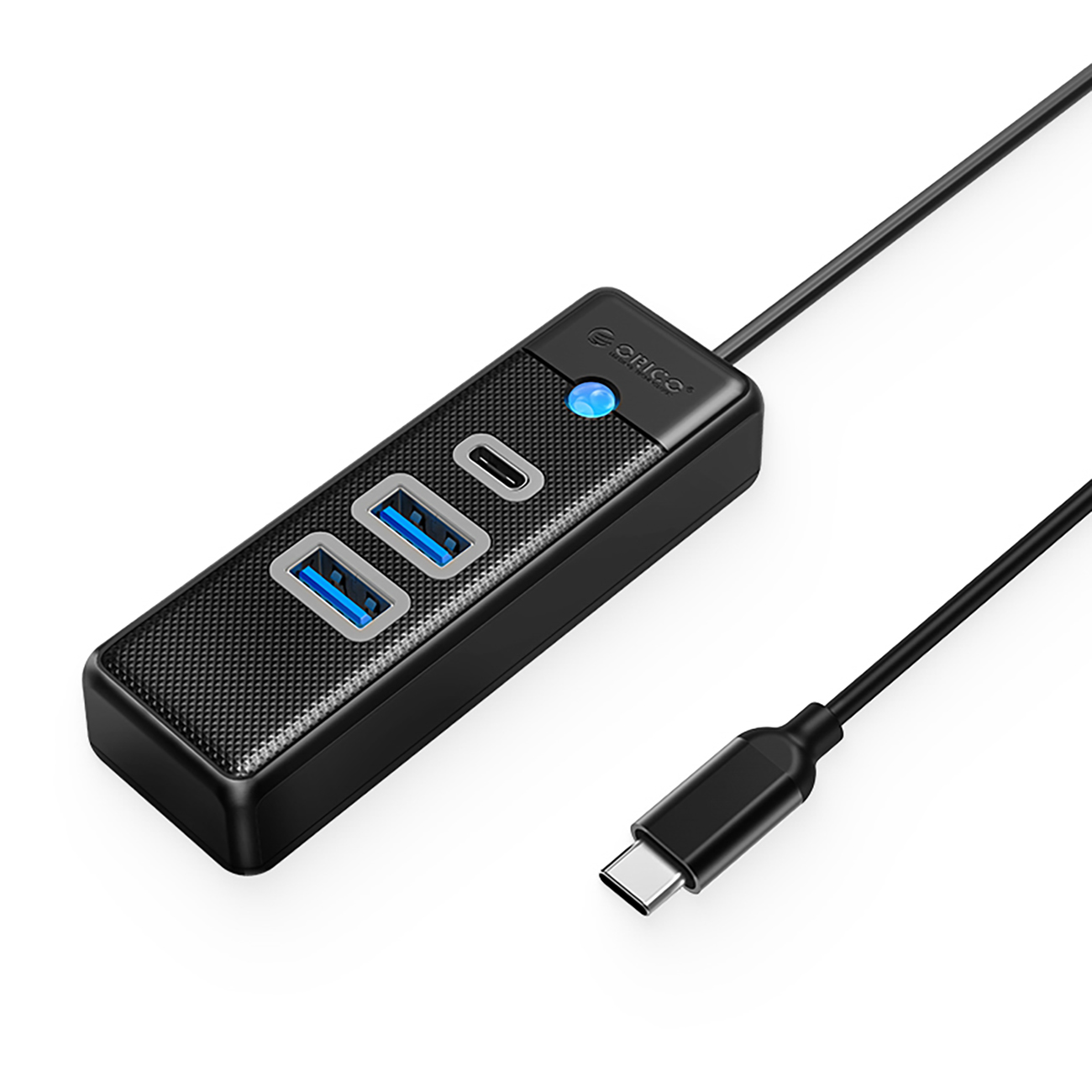 Orico PWC2U-C3 USB-C Hub / 2x USB-A 3.0 + 1x USB-C 3.0 - juodas