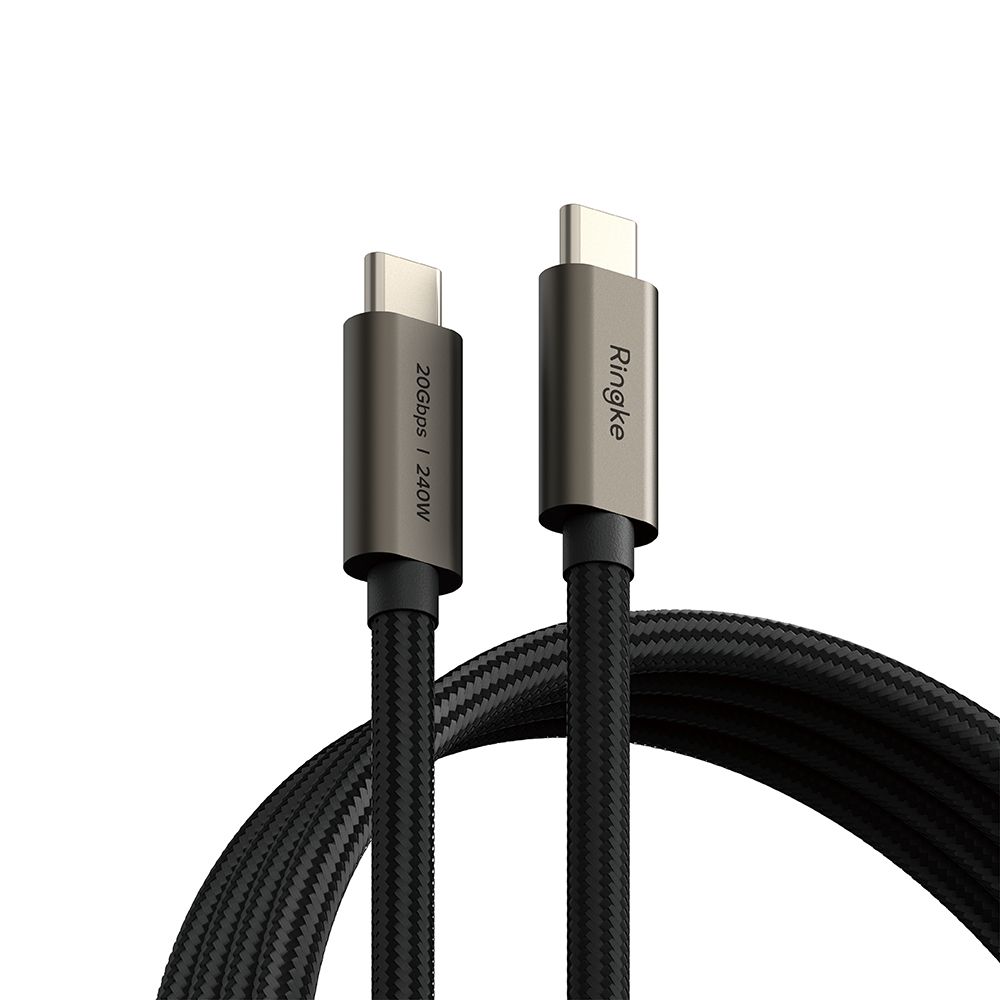 Ringke USB-C 3.2 Gen. PD240W laidas 200cm - juodas