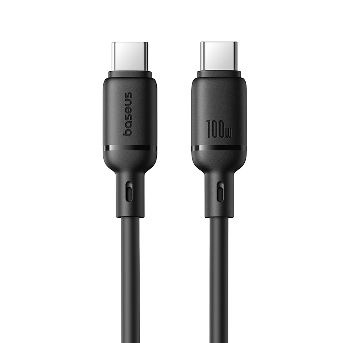 Baseus Silky Series 100W USB-C - USB-C 1m kabelis - juodas