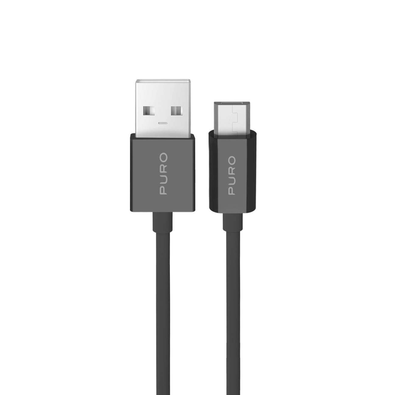 Puro TPE 12W USB-A - microUSB 1m kabelis - juodas