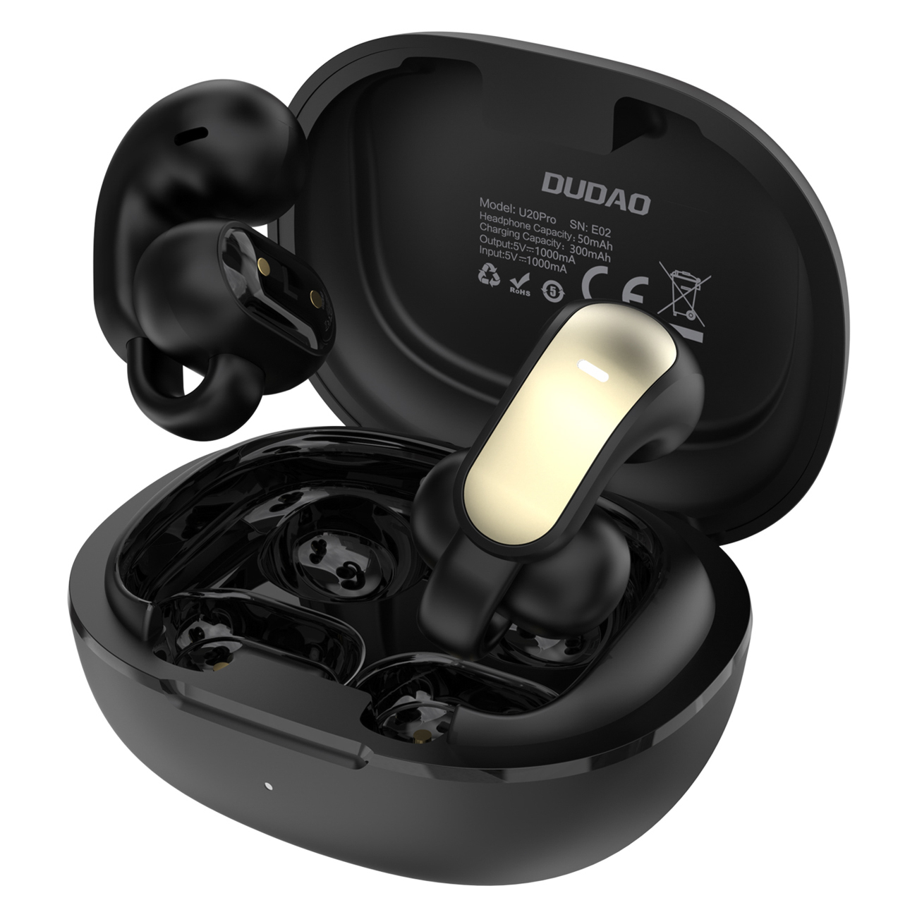 Dudao U20 Pro TWS Bluetooth belaidės ausinės - juodos