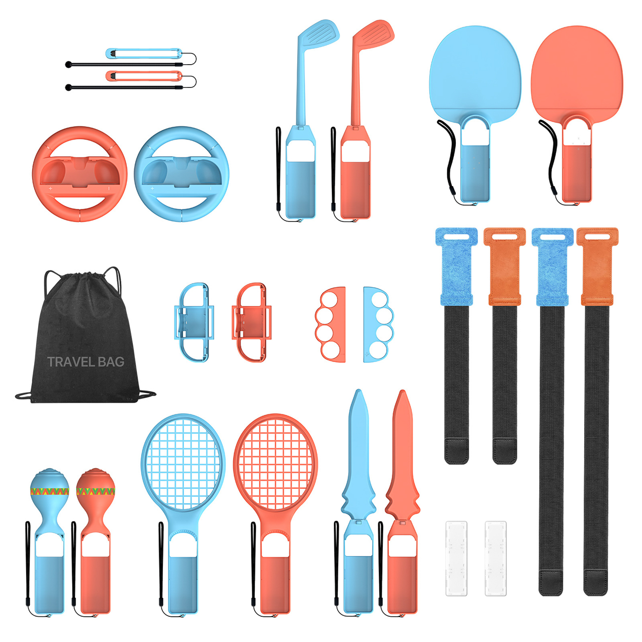 Dux Ducis 25-in-1 Nintendo Switch 2 Sports Gaming Accessory Set with Bag - Multicolor