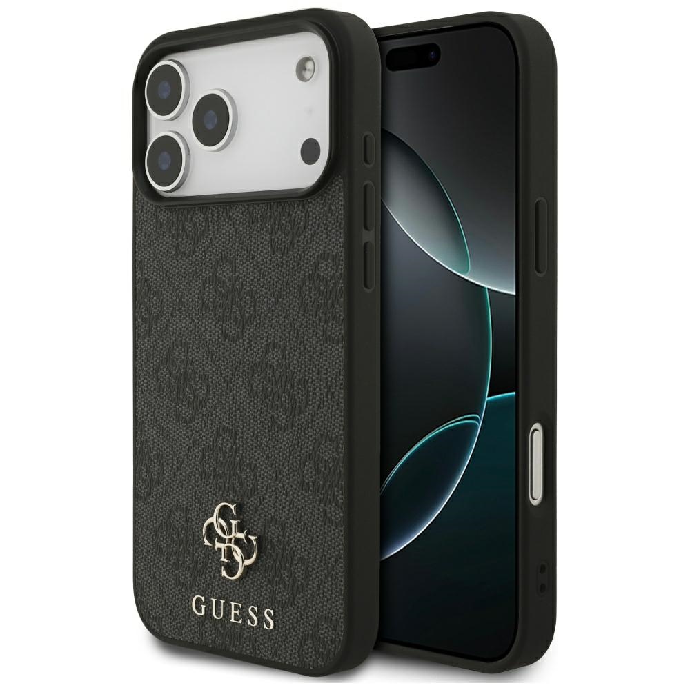 Guess 4G Small Classic Logo MagSafe dėklas iPhone 17 Pro Max - juodas