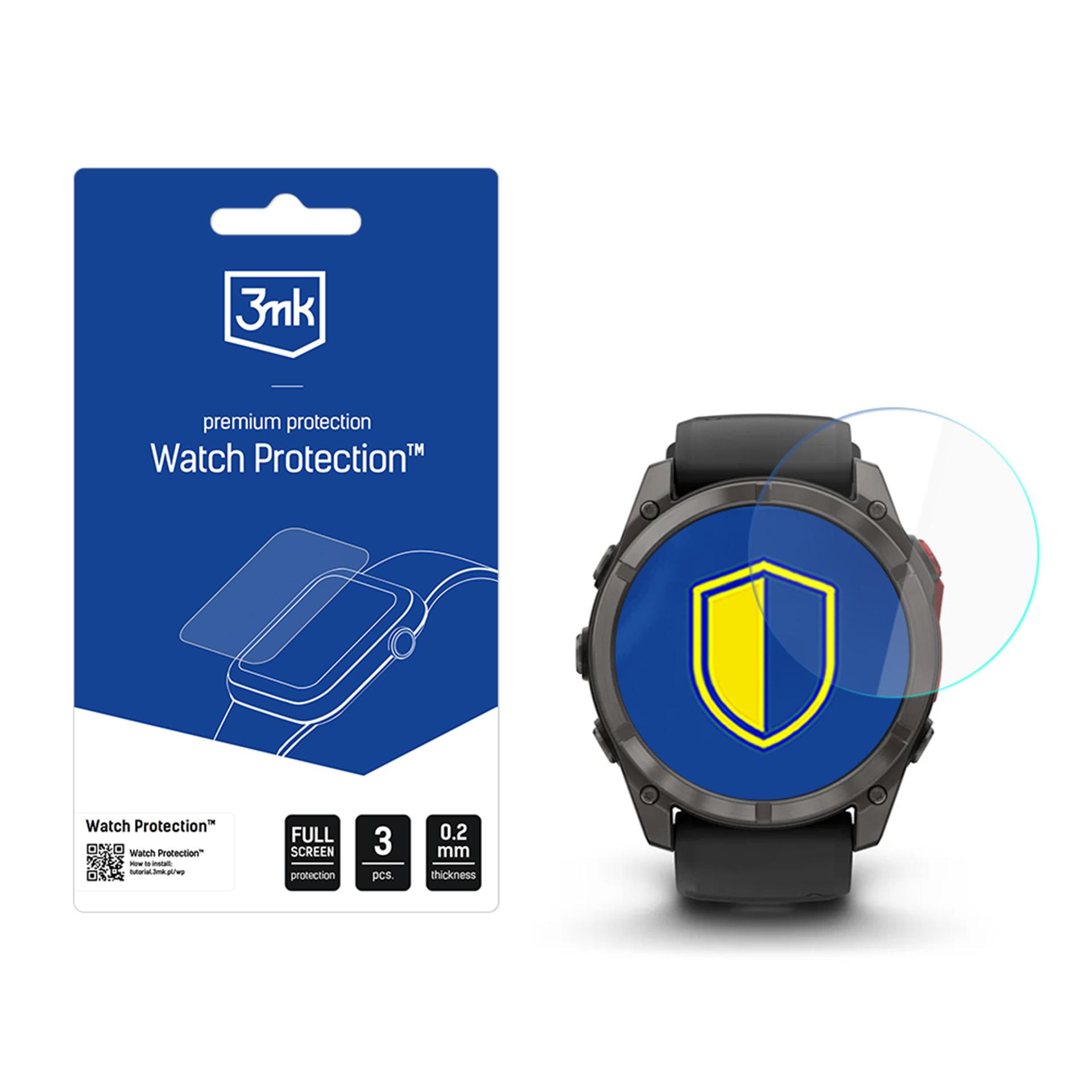3mk Watch Protection ARC išmaniojo laikrodžio apsauginis stiklas Garmin Fenix ​​8 Pro 51 mm (Amoled, MicroLED)