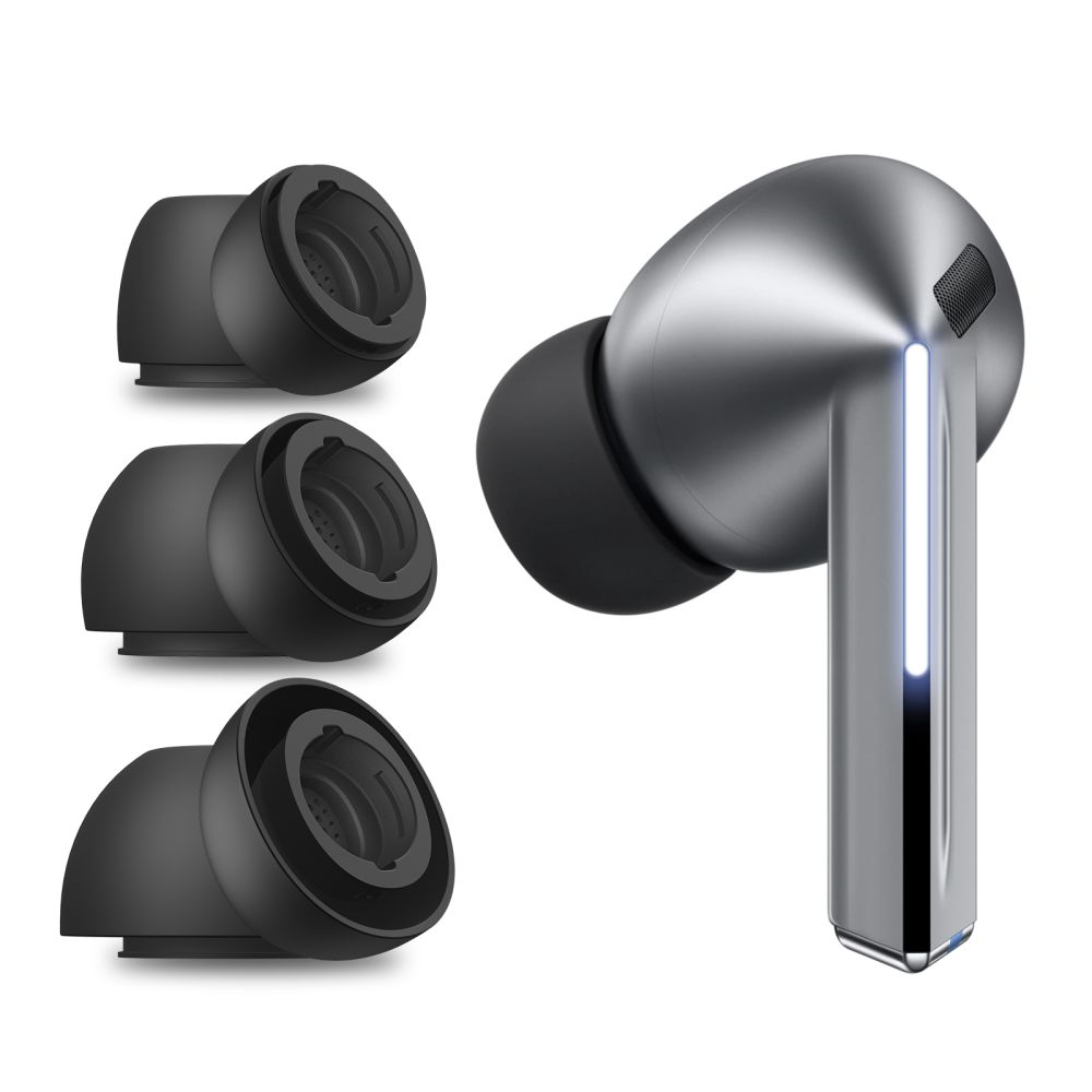 Tech-Protect ausų pagalvėlės Samsung Galaxy Buds 3 Pro S / M / L dydžiai - juodos (3 vnt.)