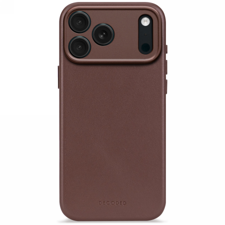 Decoded Leather Backcover dėklas with MagSafe iPhone 17 Pro - rudas