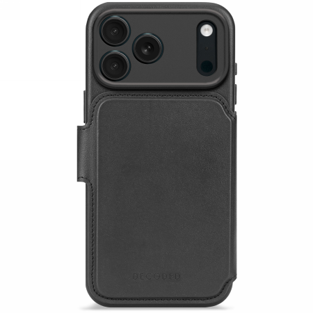 Decoded odinis nuimamas piniginės tipo MagSafe dėklas telefonui iPhone 17 Pro Max - juodas