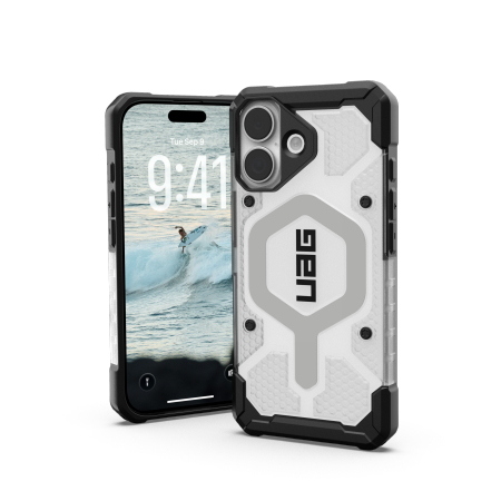 UAG Pathfinder Clear MagSafe Dėklas iPhone 17 - Baltas and Gray