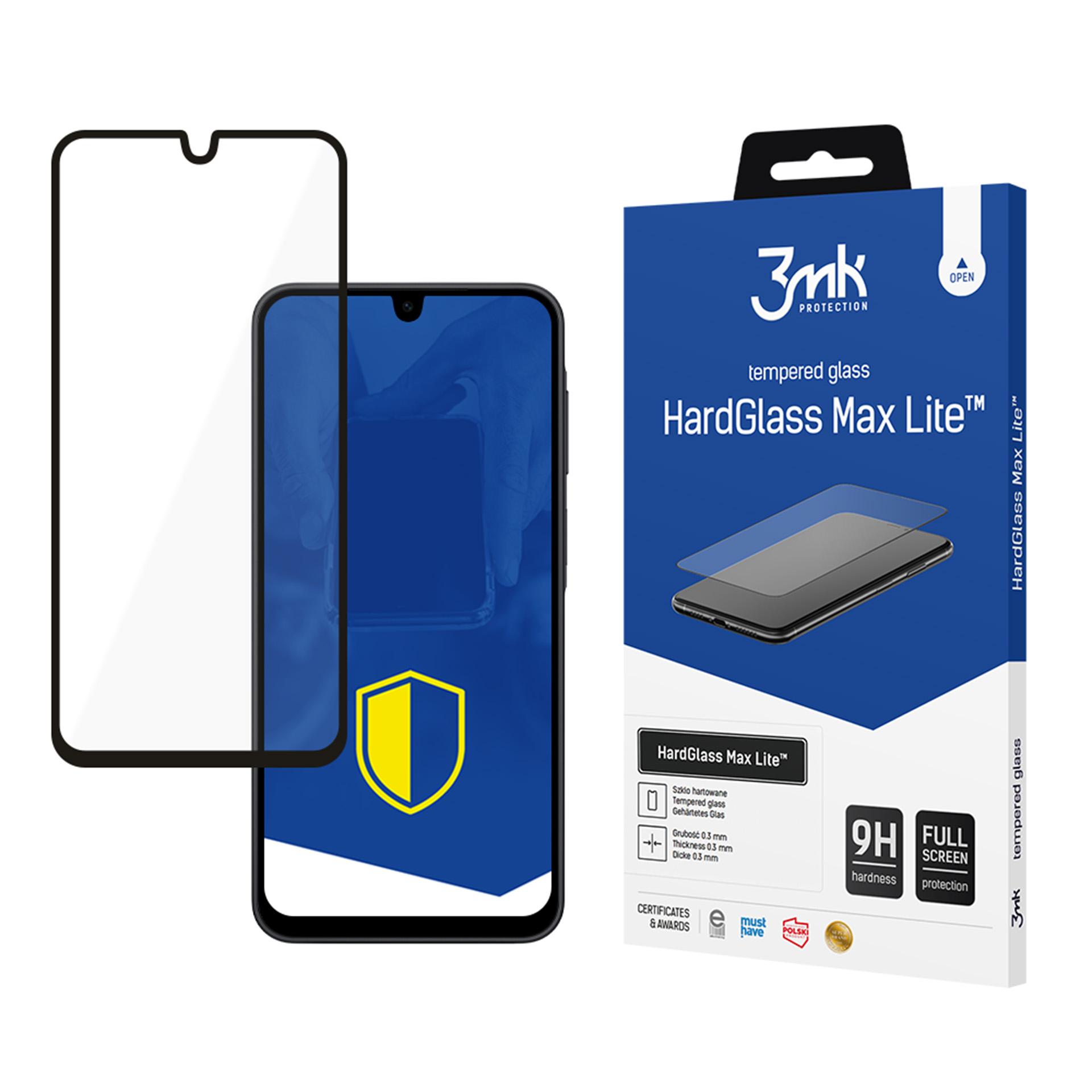 3mk HardGlass Max Lite juodas grūdintas stiklas, skirtas Samsung Galaxy A17 5G / 4G