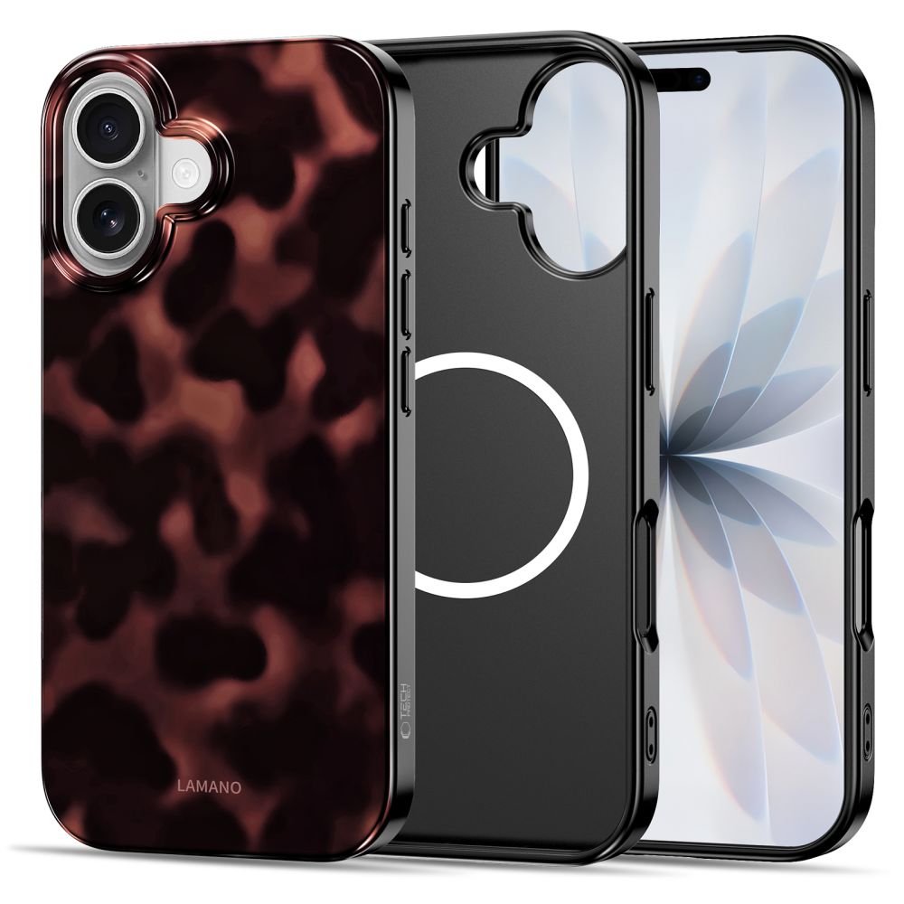 Tech-Protect Lamano Magnetinis dėklas telefonui iPhone 16 - juodas ir raudonas