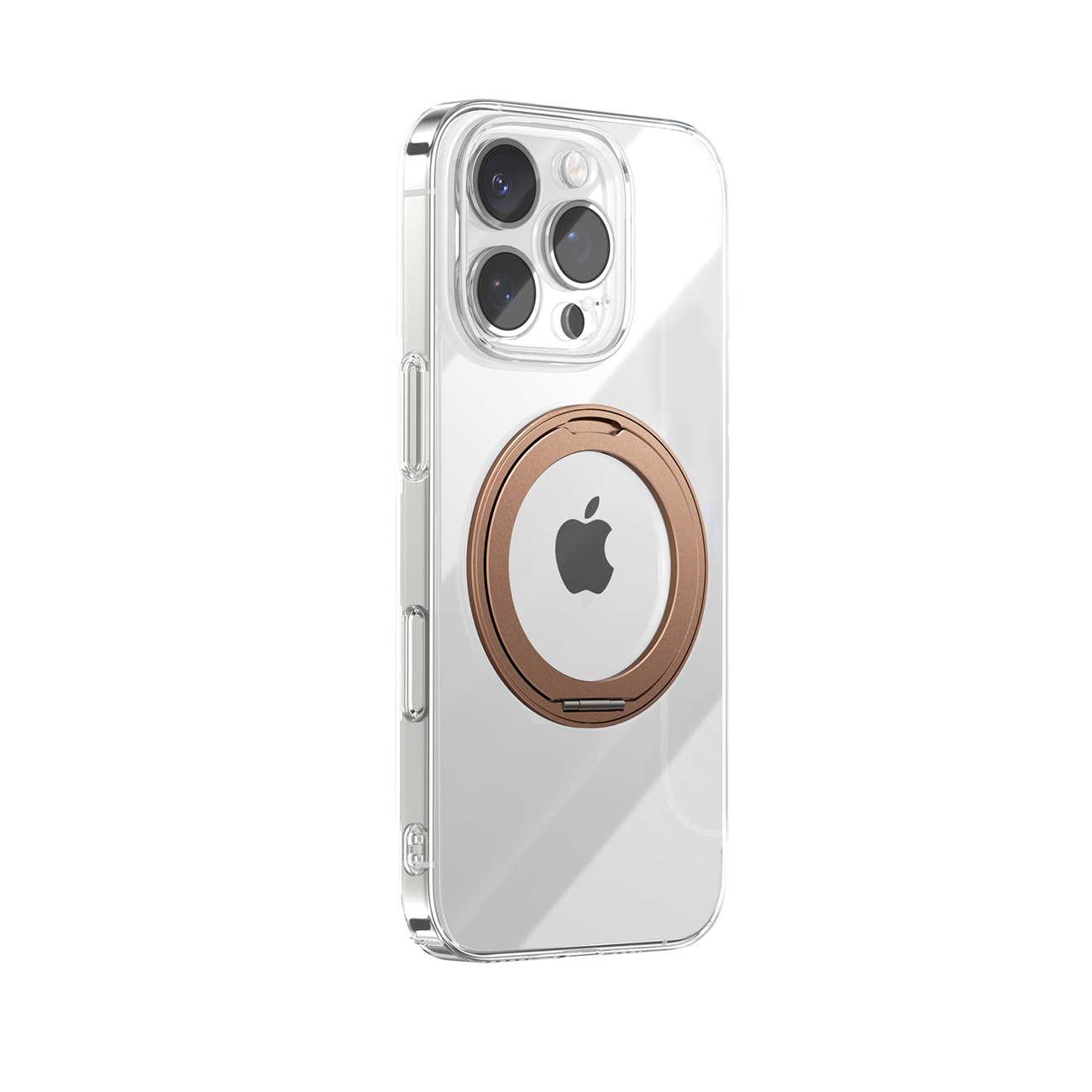 "Joyroom" JR-16JL6 "iPhone 16 Pro" itin plonas "MagSafe" suderinamas dėklas su 360° žiediniu stovu - auksinis