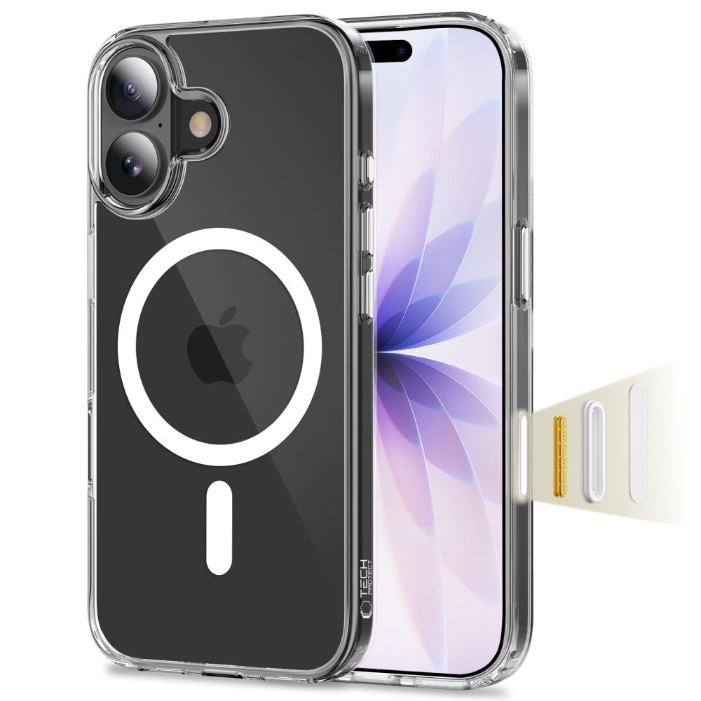 Tech-Protect Flexair Hybrid CC MagSafe dėklas iPhone 17 skaidrus