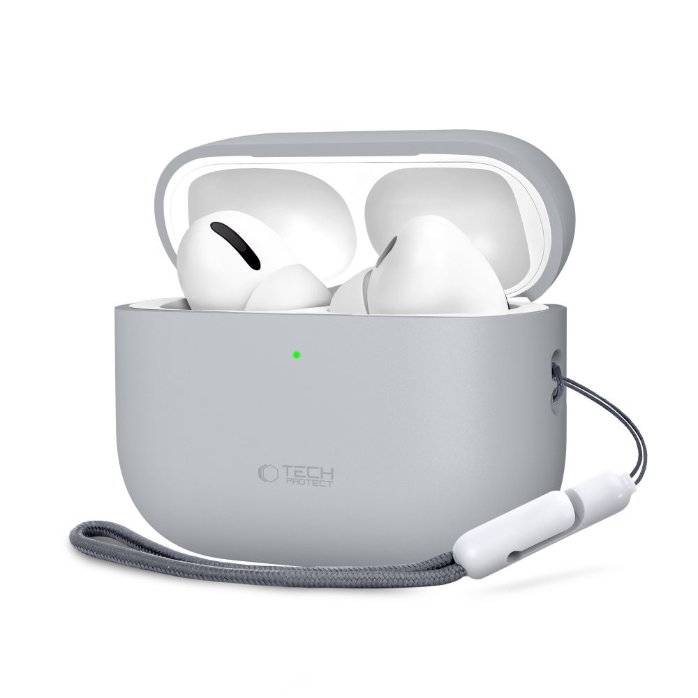 Tech-Protect silikoninis dėklas AirPods Pro 3 pilkas