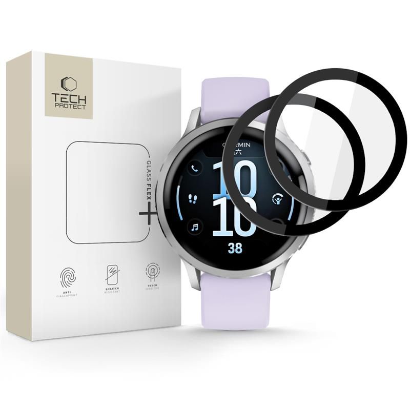 Tech-Protect Glass Flex+ apsauginis stiklas 2 vnt. Garmin Venu 4 41mm juodas