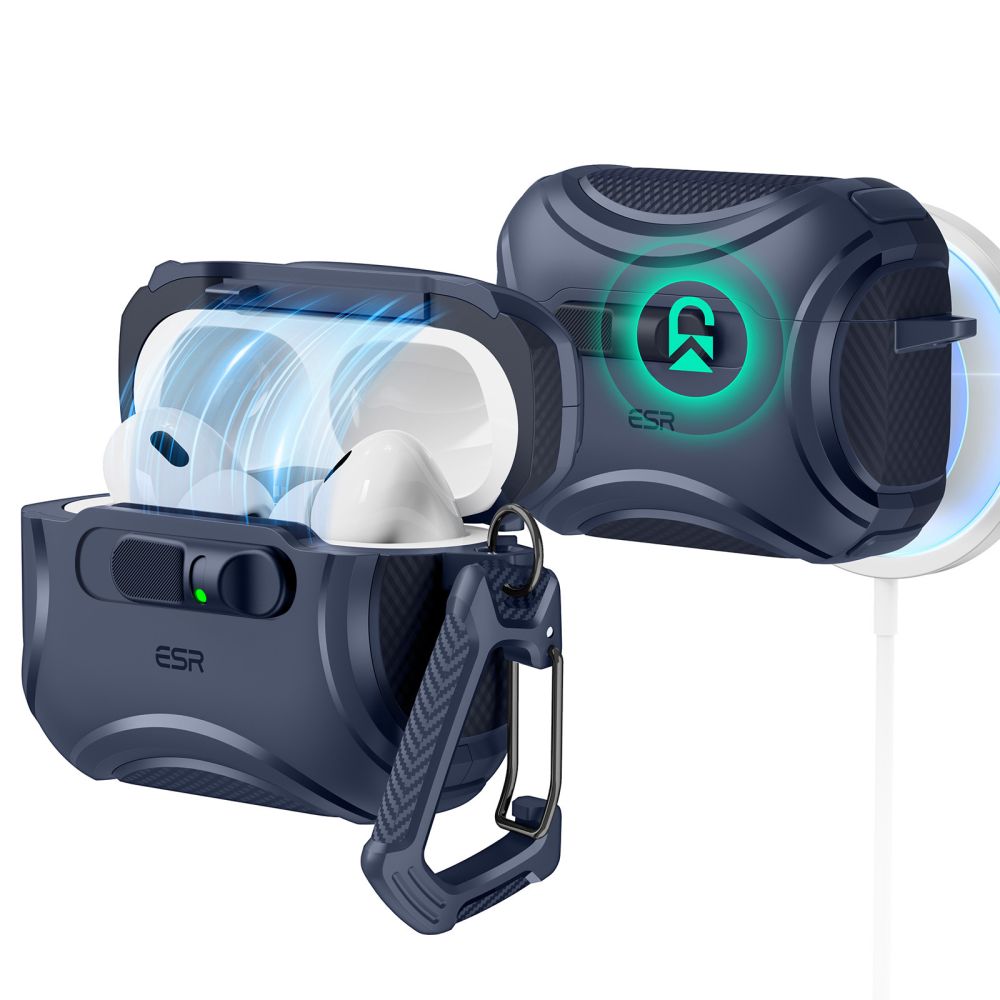 ESR Cyber FlickLock MagSafe deklas AirPods Pro 3 - Tamsiai melynas