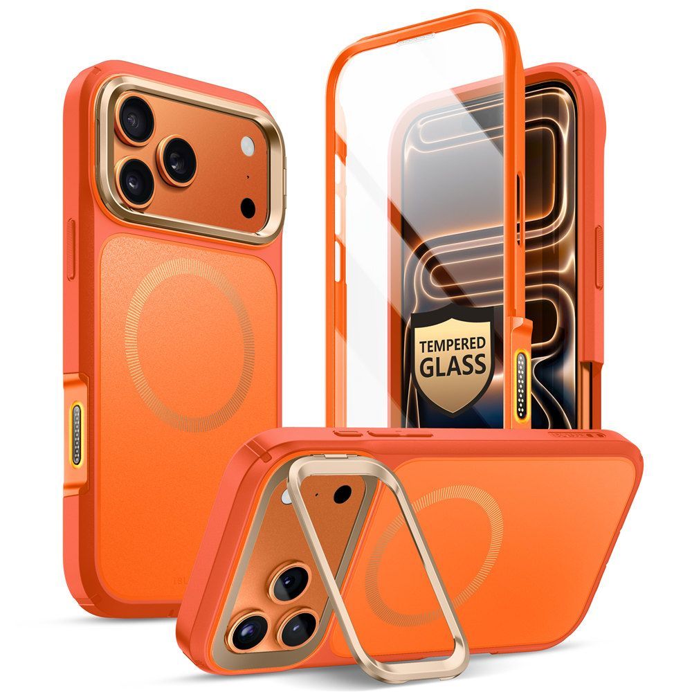 Supcase IBLSN Ares Flip MagSafe deklas, skirtas iPhone 17 Pro - Oranzinis