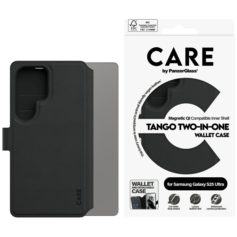 CARE by PanzerGlass Feature Tango 2in1 Wallet deklas Samsung Galaxy S25 Ultra - juodas