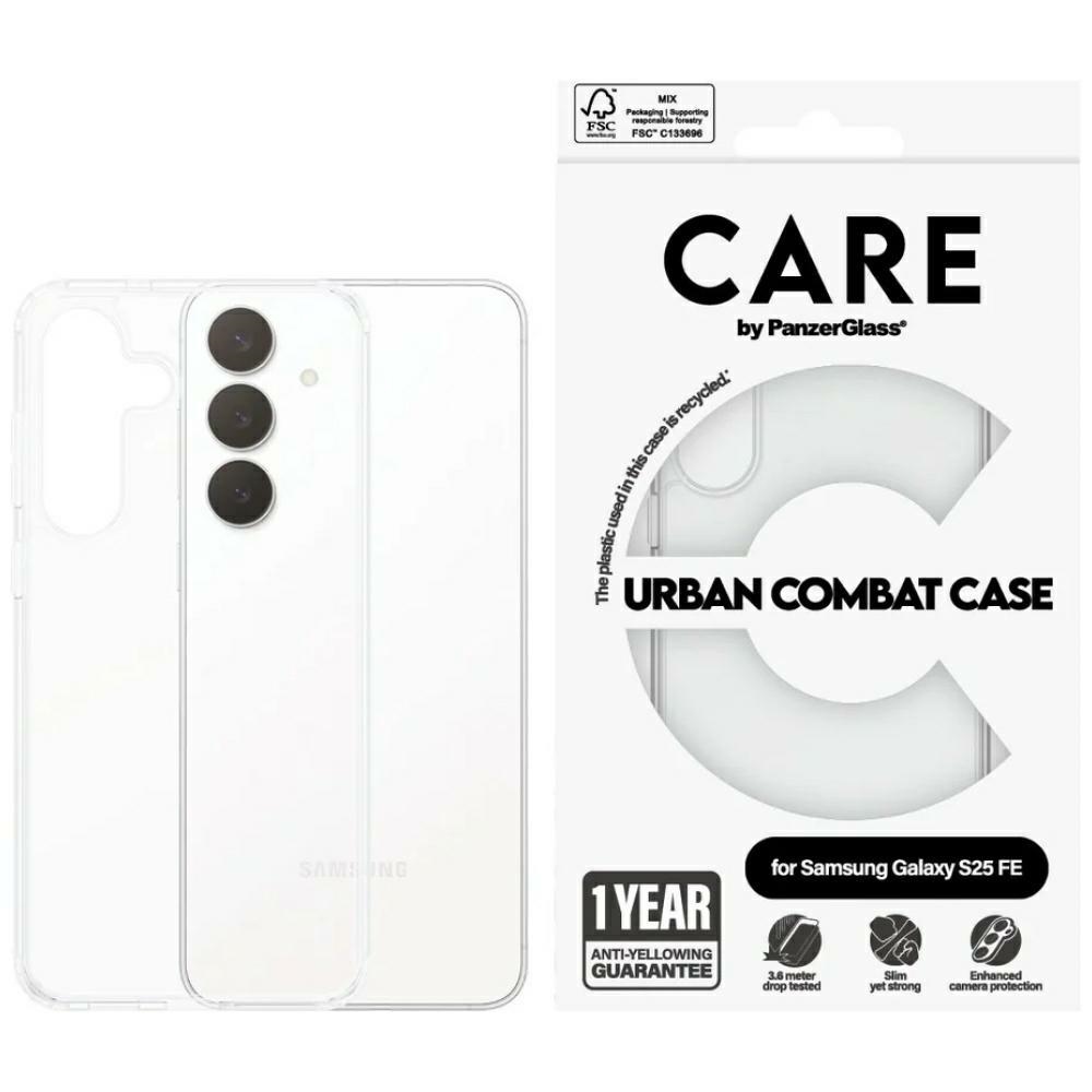CARE by PanzerGlass Flagship Urban Combat Case for Samsung Galaxy S25 FE - Transparent