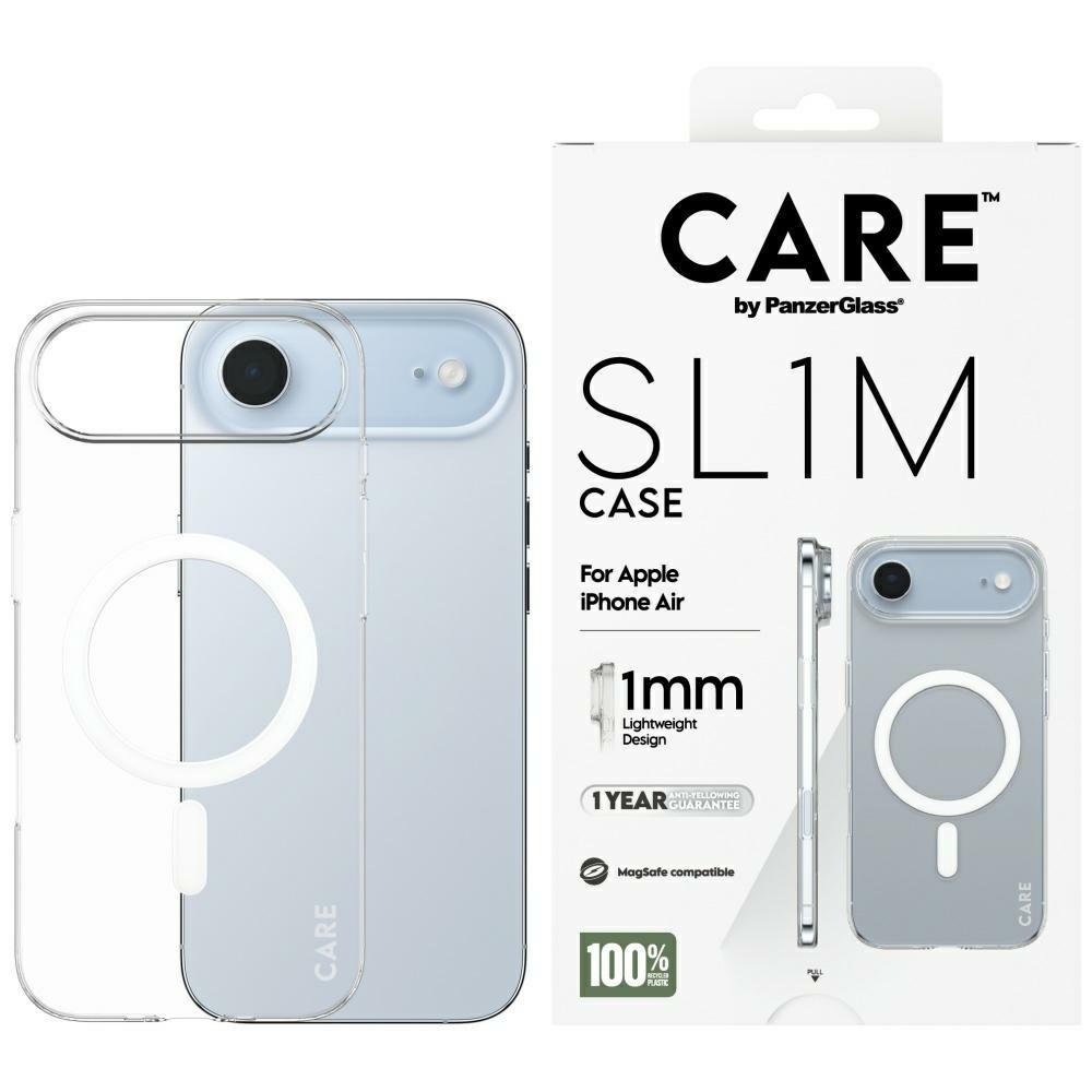 CARE by PanzerGlass SL1M MagSafe deklas iPhone Air - skaidrus
