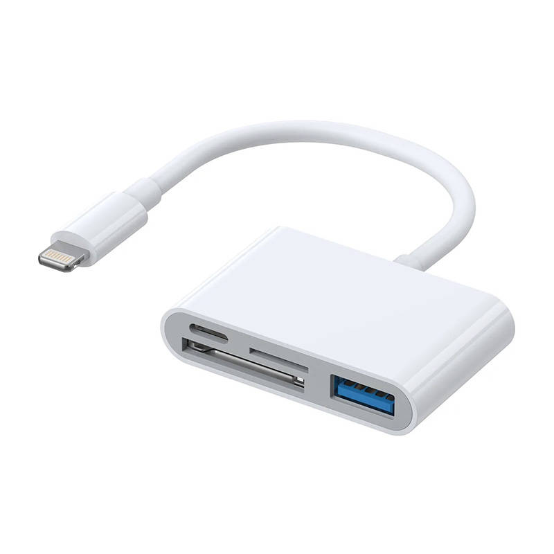 Lightning į USB OTG adapteris Joyroom S-H142 SD kortelių skaitytuvas, microSD (baltas)