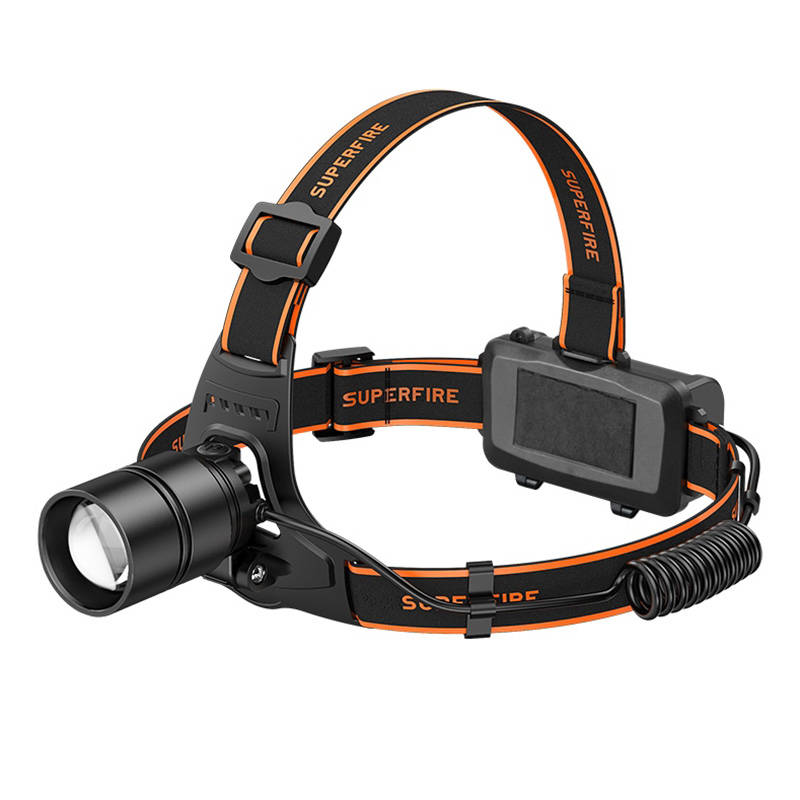 Superfire HL71 headlamp flashlight, 500 lm, USB, 5 modes
