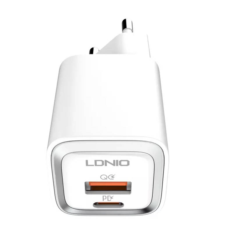 Wall charger LDNIO A2318M USB, USB-C + USB-C - Lightning Cable