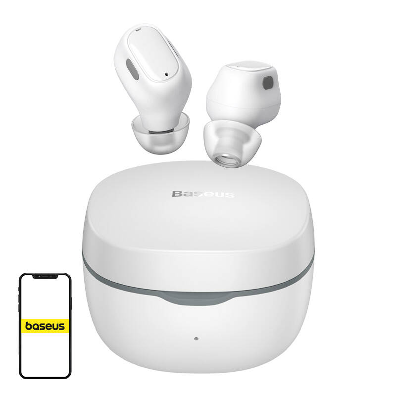 Ausinės "TWS Baseus Bowie WM01" (baltos spalvos)