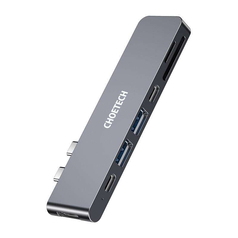 Prijungimo stotelė Choetech HUB-M14 Macbook Pro, 7-in-2 USB-C, Thunderbolt 3 (sidabrinė)