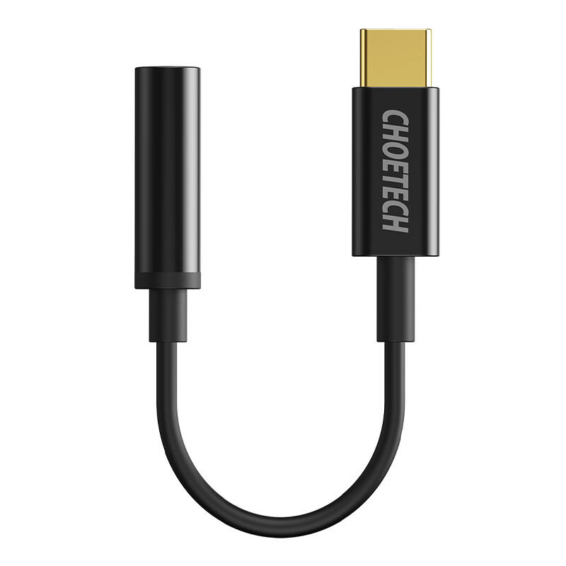 Adapteris Choetech AUX003 USB-C į 3.5mm garso lizdo adapteris (juodas)