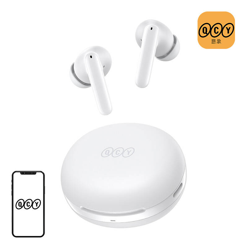 Earphones TWS QCY T13 ANC2, ANC (white)