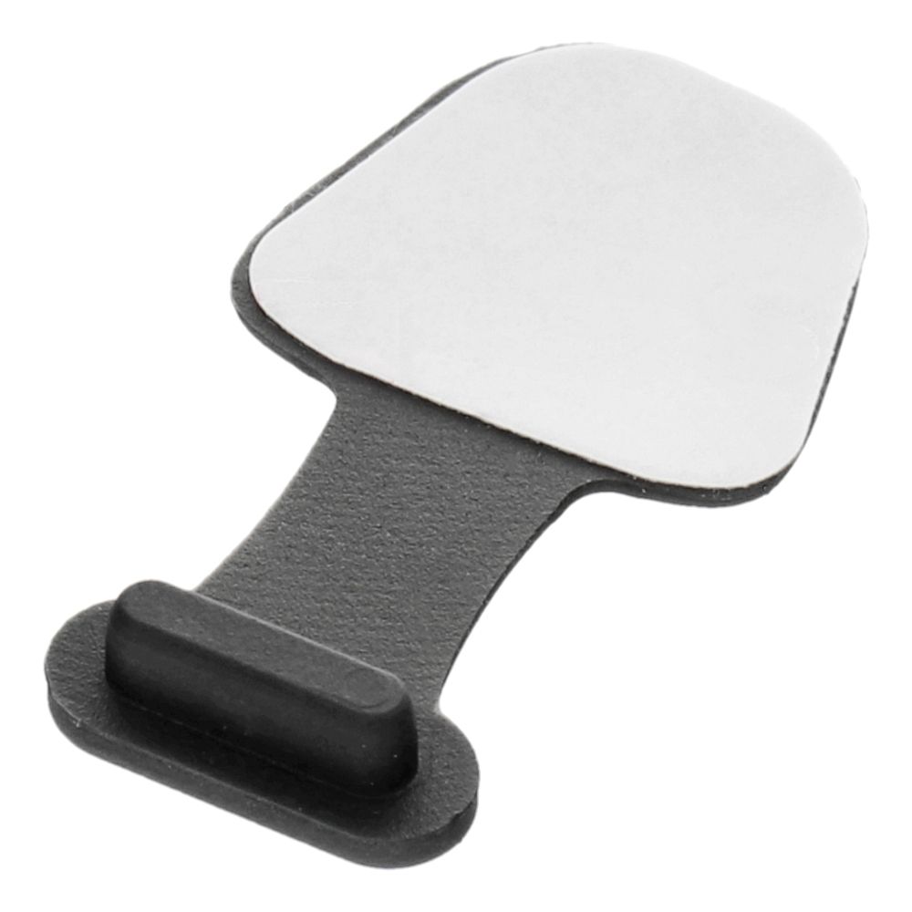 USB-C įkrovimo lizdo dangtelis su laikikliu juodas