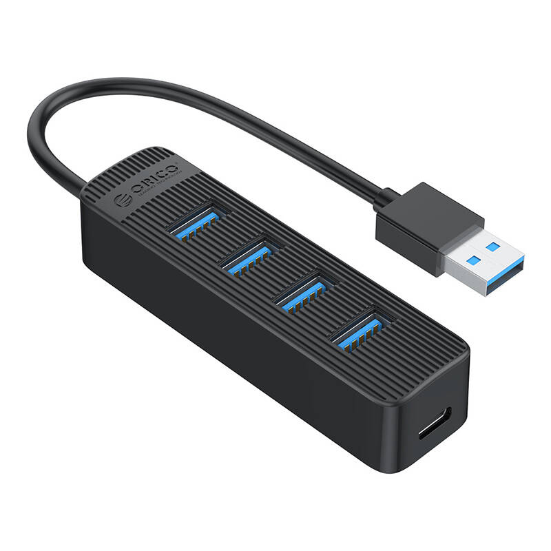 Orico TWU3 USB į 4x USB 3.0 Hub adapteris (juodas)