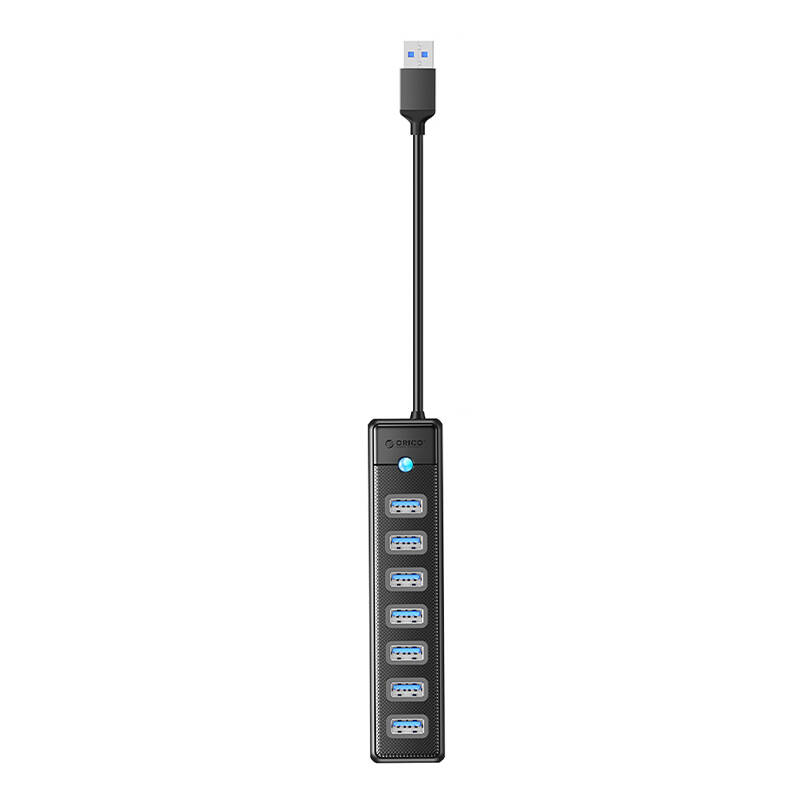 Orico PW7U USB į 7x USB 3.0 Hub adapteris (juodas)