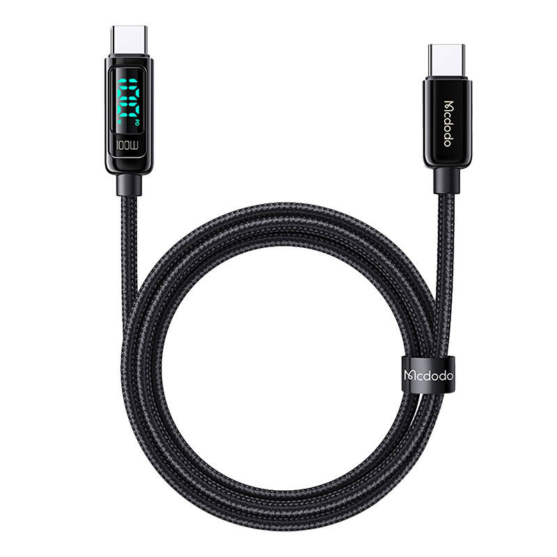 "Mcdodo CA-8820" 100W USB-C į USB-C kabelis, 1,2 m (juodas)