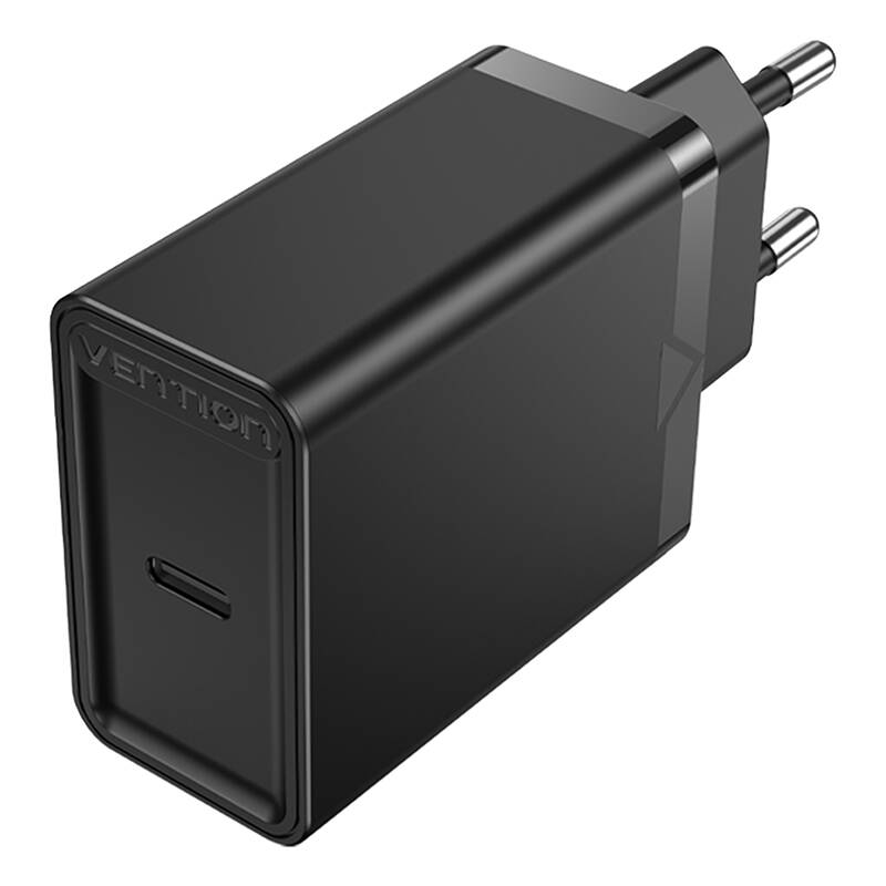 Vention FAIB0-EU USB-C 30W sieninis įkroviklis (juodas)