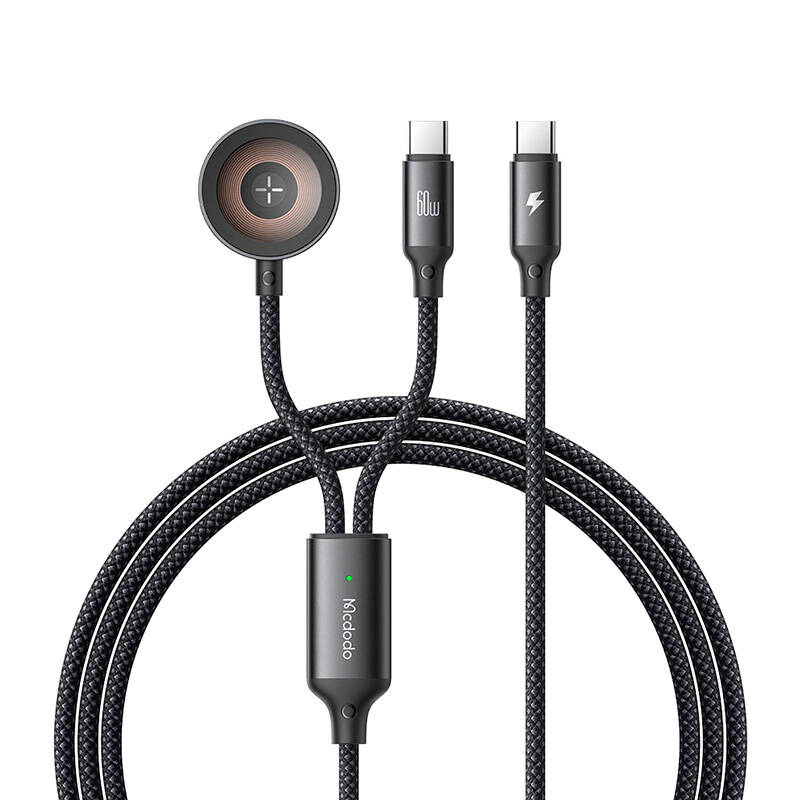 Mcdodo CA-2200 2 viename USB-C kabelis + Apple Watch įkroviklis, 60W, 1.2m