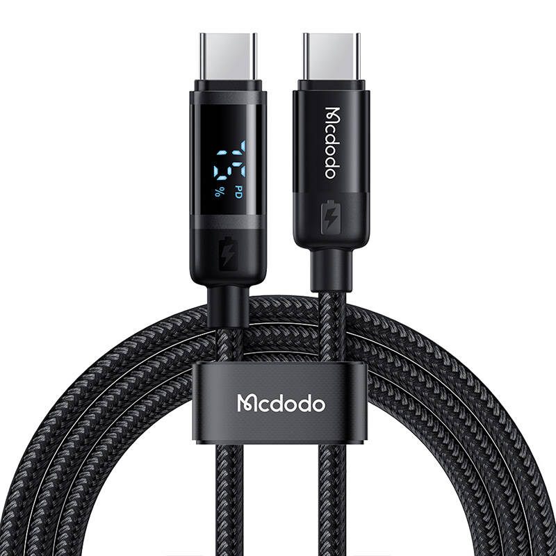 Mcdodo CA-5780 USB-C į USB-C 60W duomenų kabelis 1.2m (juodas)